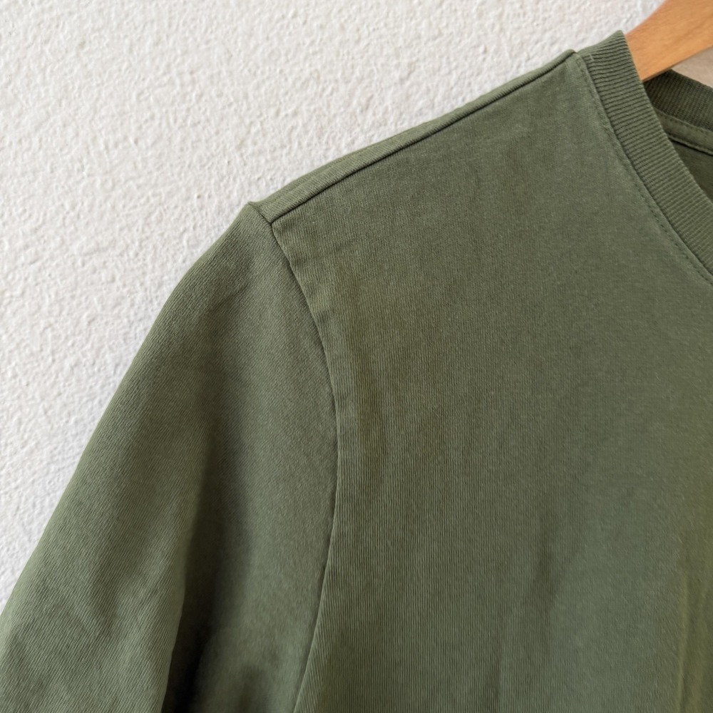 Everlane Pocket T Shirt Top Mens M Green Organic Cotton Crewneck Classic Soft - Picture 3 of 8